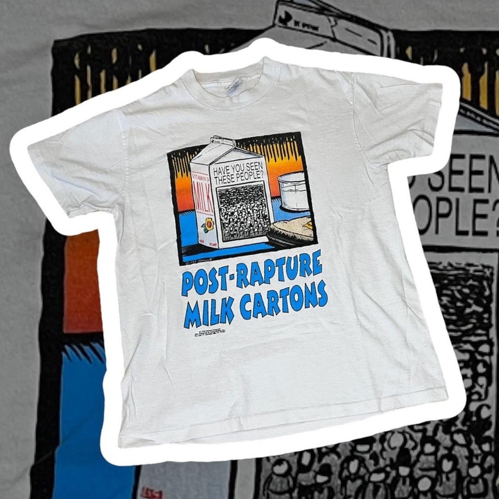 Vintage 90’s Post Rapture Milk Carton tee